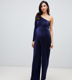 Комбинезон на одно плечо ASOS DESIGN Maternity-Темно-синий