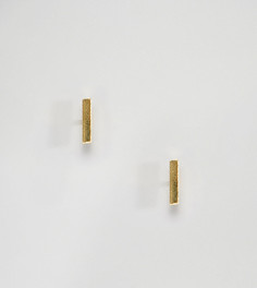 Kingsley Ryan gold plated bar ear stud-Золотой