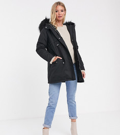 Черная парка New Look Maternity-Черный
