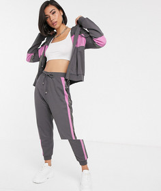 Спортивный костюм из худи на молнии со вставками и джоггеров ASOS DESIGN-Мульти