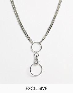 Ожерелье с застежкой Reclaimed Vintage inspired-Серебряный