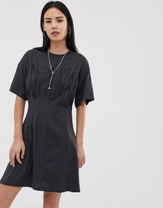 Короткое приталенное платье с логотипом Cheap Monday-Черный