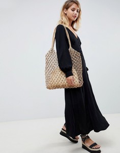 Повседневное платье макси с длинными рукавами и пуговицами ASOS DESIGN-Черный