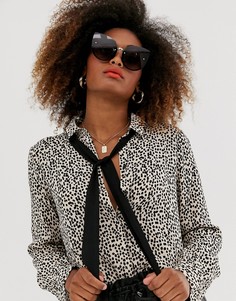Солнцезащитные oversize-очки "кошачий глаз" Aldo-Черный