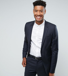 Приталенный пиджак из 100% шерсти ASOS TALL-Темно-синий