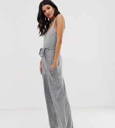 Мягкий комбинезон для дома с поясом ASOS DESIGN Tall-Серый