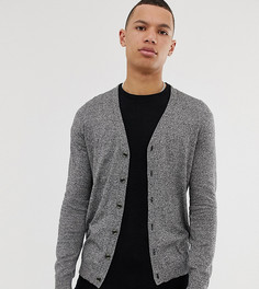 Черный хлопковый кардиган ASOS DESIGN Tall-Серый