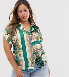 Рубашка в стиле милитари River Island Plus-Мульти