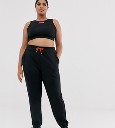 Базовые трикотажные джоггеры ASOS 4505 Curve-Черный