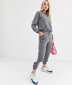 Спортивный свитшот и джоггеры с завязкой ASOS DESIGN-Серый