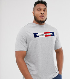 Серая футболка с логотипом Tommy Hilfiger Big & Tall-Серый