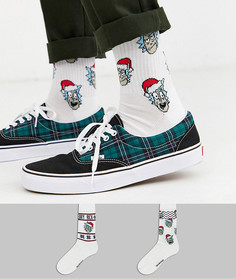 2 пары носков с принтом ASOS DESIGN-Мульти