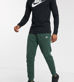 Джоггеры цвета хаки с манжетами Nike Tall Club-Зеленый