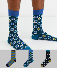 3 пары носков в подарочной упаковке HS By Happy Socks-Мульти