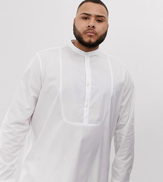 Белая удлиненная рубашка классического кроя ASOS DESIGN Plus-Белый