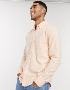 Оксфордская рубашка в розовую и оранжевую полоску Abercrombie & Fitch-Оранжевый