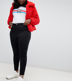Черные джинсы скинни с завышенной талией River Island Plus Harper-Черный