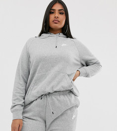 Худи серого цвета Nike plus essentials-Серый