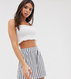 Шорты-кюлоты в полоску белого и темно-синего цвета ASOS DESIGN Tall-Мульти