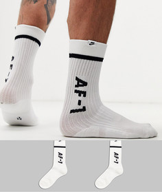 Набор из 2 пар белых носков Nike Air Force 1-Белый