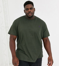Футболка оливкового цвета с логотипом Ralph Lauren Big & Tall-Зеленый