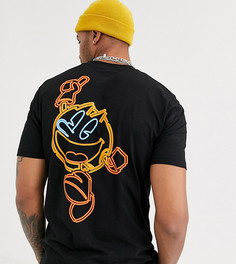 Свободная футболка с принтом "Pac-Man" ASOS DESIGN Tall-Черный