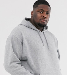 Серый oversize-худи ASOS DESIGN Plus