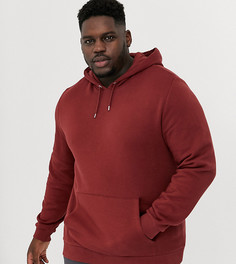 Худи бордового цвета ASOS DESIGN Plus-Красный
