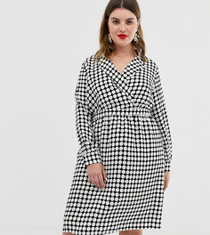 Платье миди в горошек с запахом Vero Moda Curve-Мульти