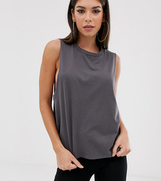 Черный топ с заниженными проймами ASOS DESIGN Tall