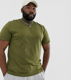 Футболка цвета хаки из органического хлопка ASOS DESIGN Plus-Зеленый