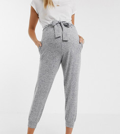 Супермягкие джоггеры с отделочными швами и поясом ASOS DESIGN Maternity-Серый