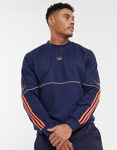 Темно-синий свитшот с логотипом adidas Originals