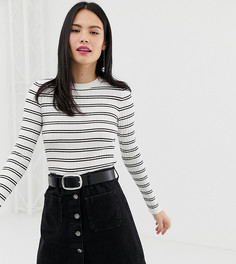 Лонгслив в полоску Bershka-Мульти