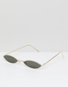Круглые очки ASOS DESIGN-Золотой