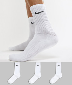 3 пары белых носков Nike Training SX4508-101-Белый
