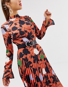 Черный ремень с двойной пряжкой River Island