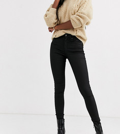 Черные джинсы скинни с покрытием Topshop Tall-Черный