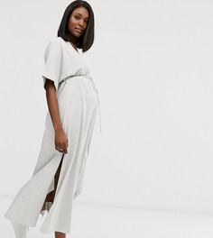 Платье макси с затягивающимся шнурком на талии ASOS DESIGN Maternity-Черный