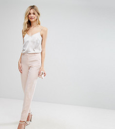 Укороченные брюки-сигареты из крепа ASOS TALL-Розовый