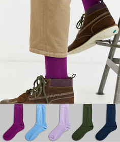 Набор из 5 пар цветных носков до щиколотки со скидкой ASOS DESIGN-Мульти