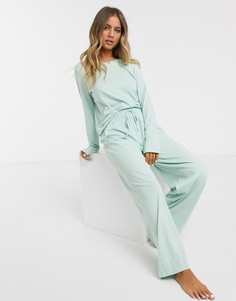 Пижамные брюки от комплекта ASOS DESIGN-Зеленый