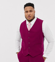 Фиолетовый приталенный жилет ASOS DESIGN Plus