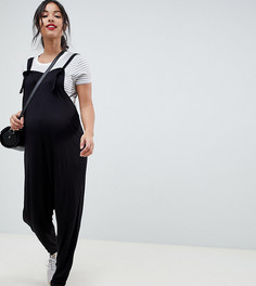 Трикотажный комбинезон ASOS DESIGN Maternity-Черный