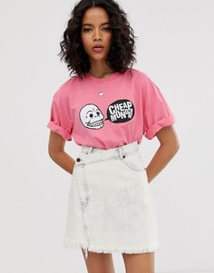 Футболка из органического хлопка с логотипом Cheap Monday-Розовый