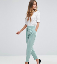 Брюки с завышенной талией ASOS PETITE-Зеленый