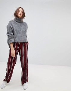 Брюки в полоску с широкими штанинами Vila-Мульти