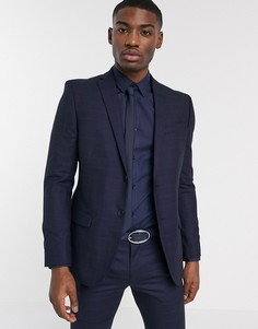Темно-синий приталенный пиджак Ben Sherman