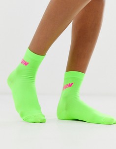 Носки до щиколотки с узором ASOS DESIGN-Зеленый