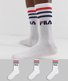 Набор из 3 пар белых носков Fila-Белый